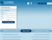 Tablet Screenshot of closingdepartment.com